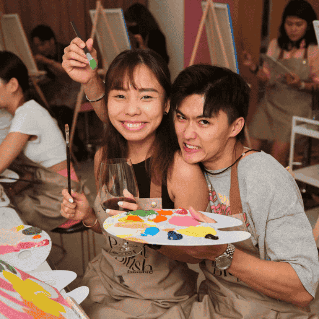 Unguided Art Jamming Session for 2 with Wine, Cheese & Chocolate