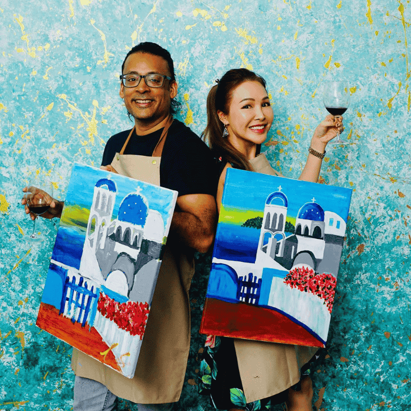 Unguided Art Jamming Session for 2 with Wine, Cheese & Chocolate, and Special Activities