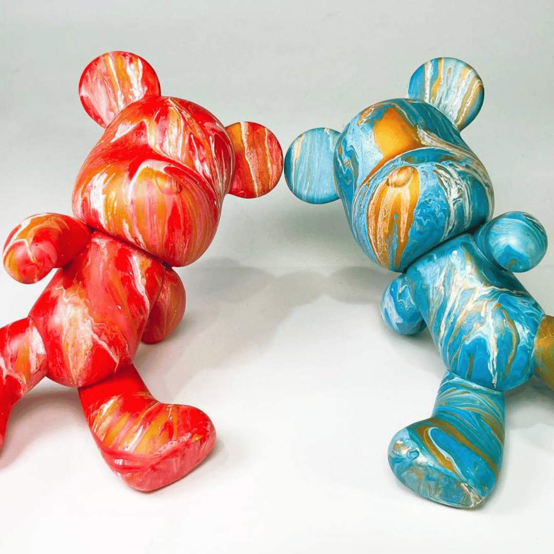 Acrylic Pour Workshop (22.5cm Bear & Keychain)