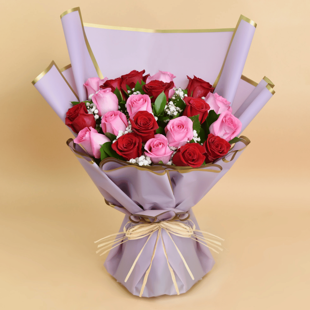 Love Expressions Pink and Red Roses Bouquet