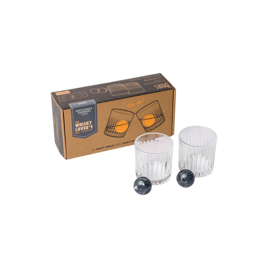 Cocktail Tumbler & Whiskey Stones Set