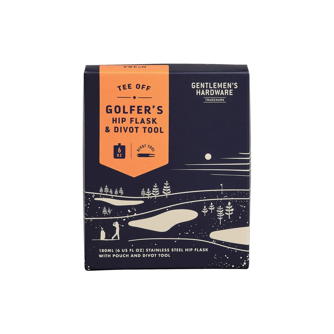 Golfer's Hip Flask & Divot Tool Set
