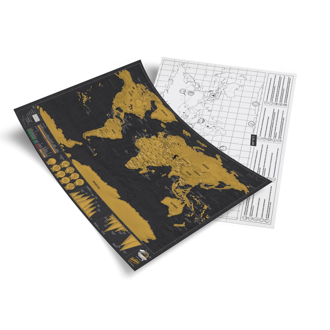 Luckies Scratch Map ® Deluxe Travel Edition