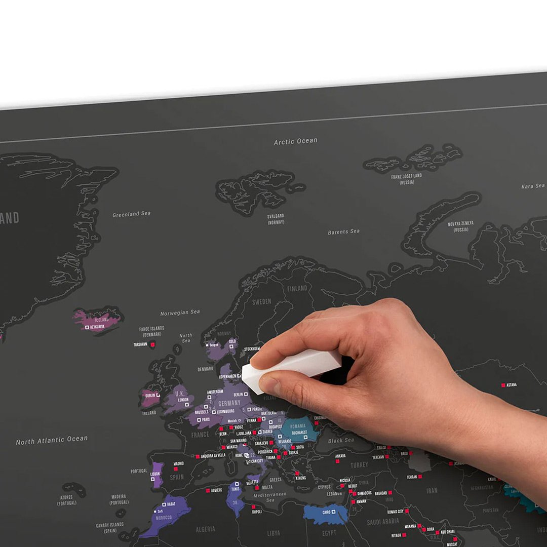 Luckies Scratch Map ® Capital Edition