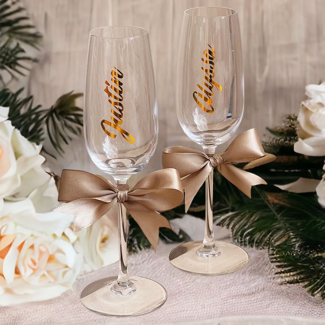 Couple Champagne Glass Box