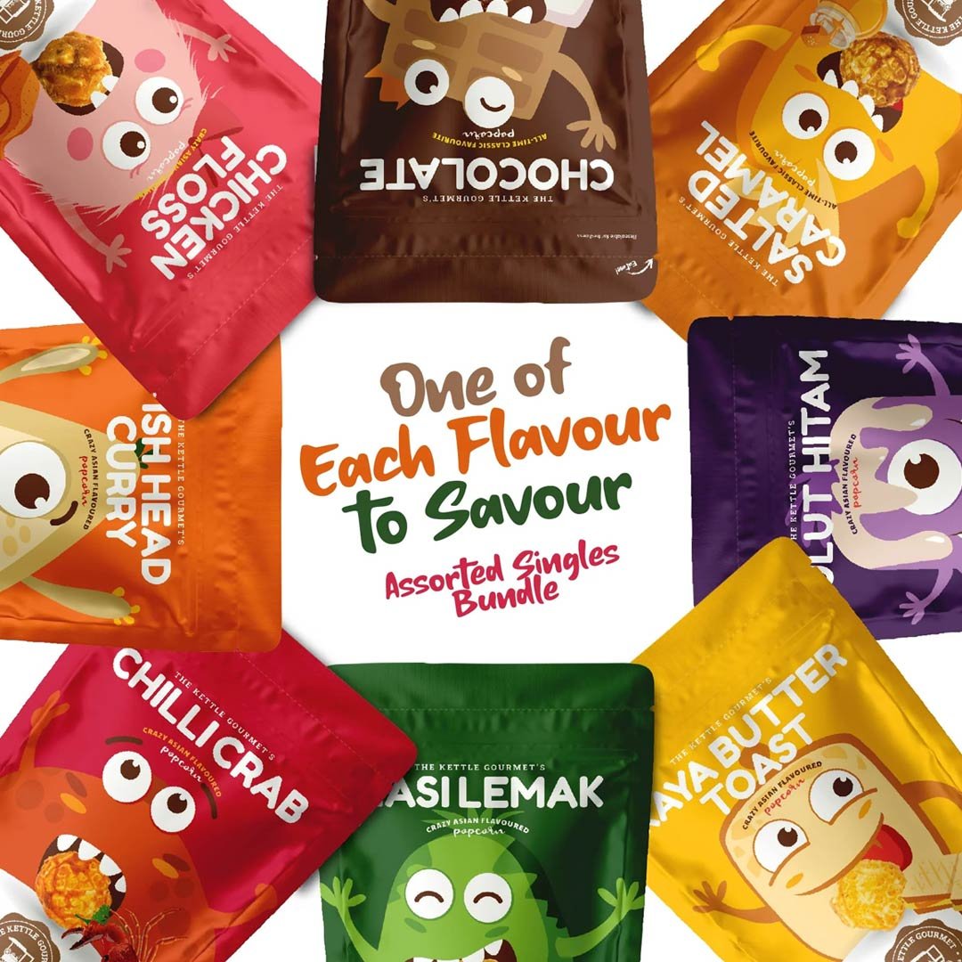 The Kettle Gourmet "Assorted Singles" Popcorn Bundle