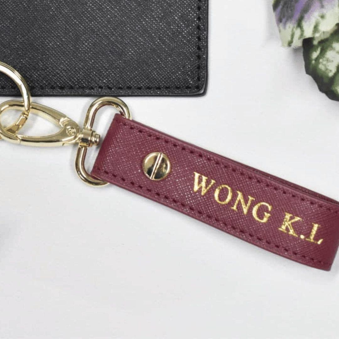 Personalised Saffiano Keychain