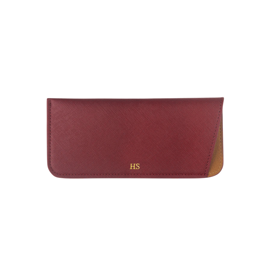 Personalised Saffiano Spectacle Pouch