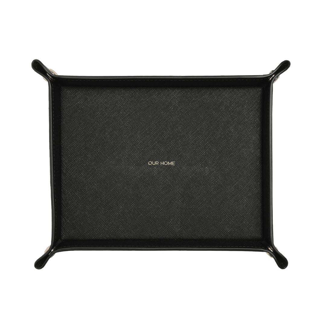 Personalised Large Saffiano Leather Tray