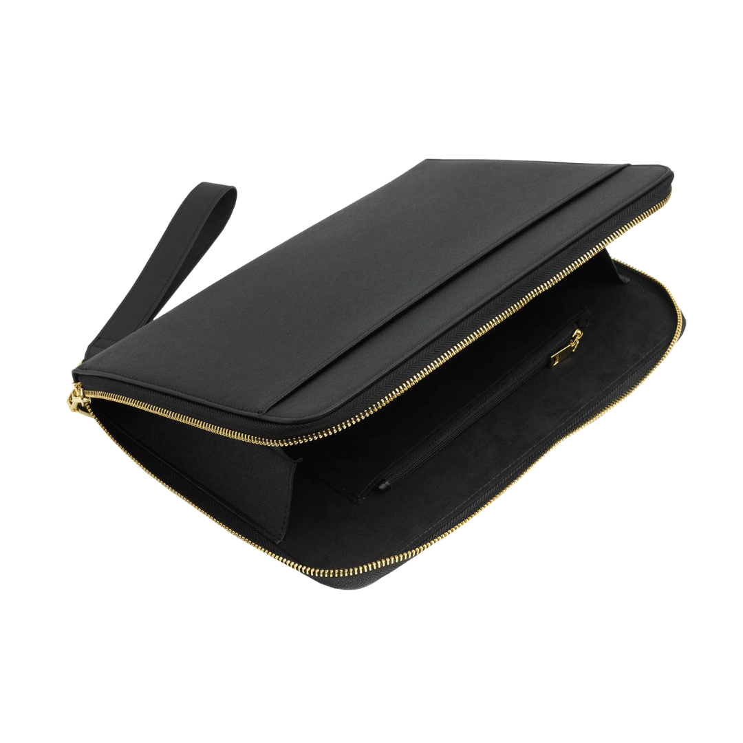 Personalised Large Saffiano Leather Pouch