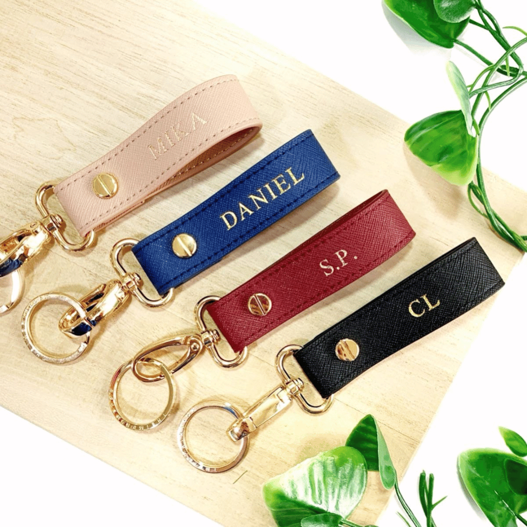 Personalised Saffiano Keychain