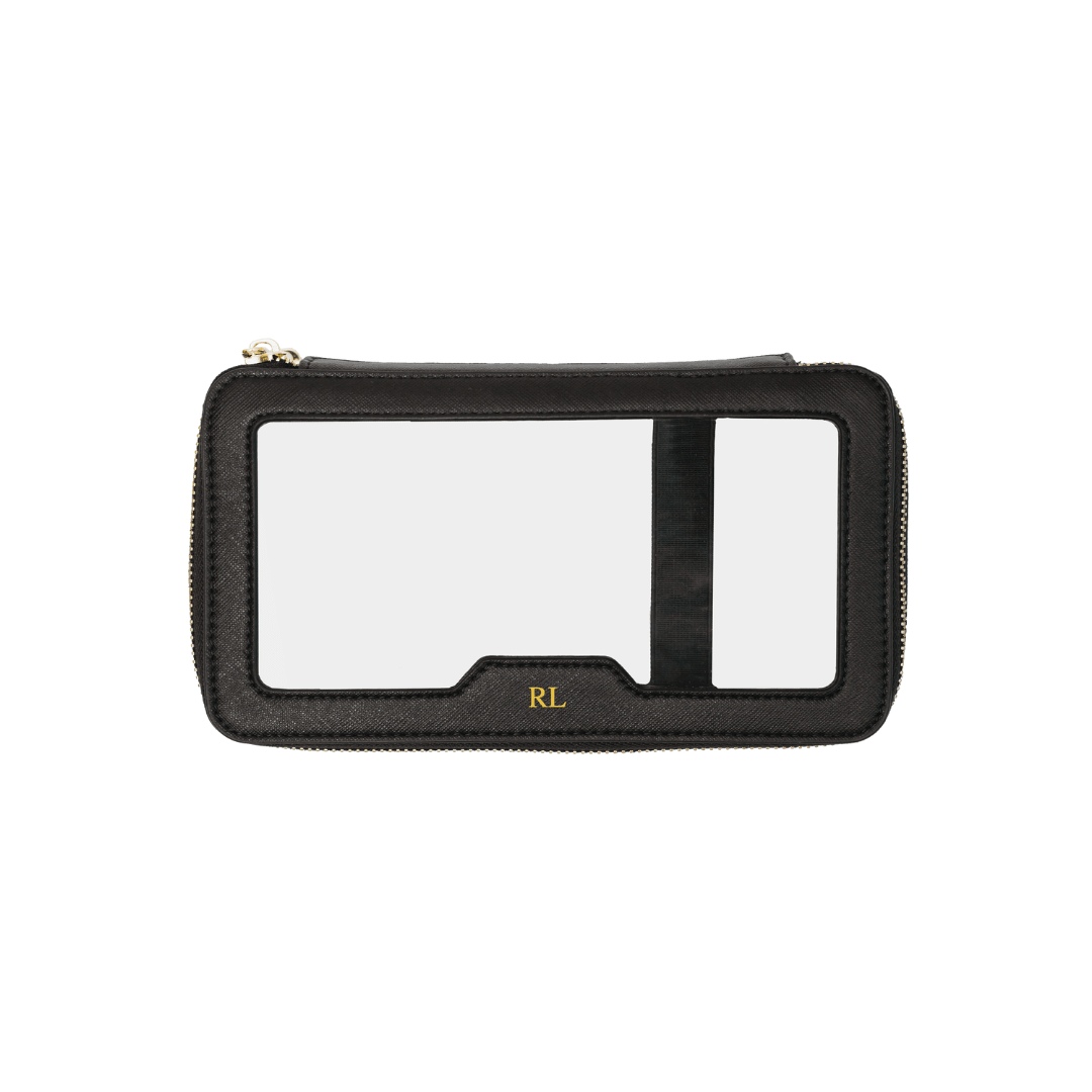 Saffiano Leather Makeup Pouch