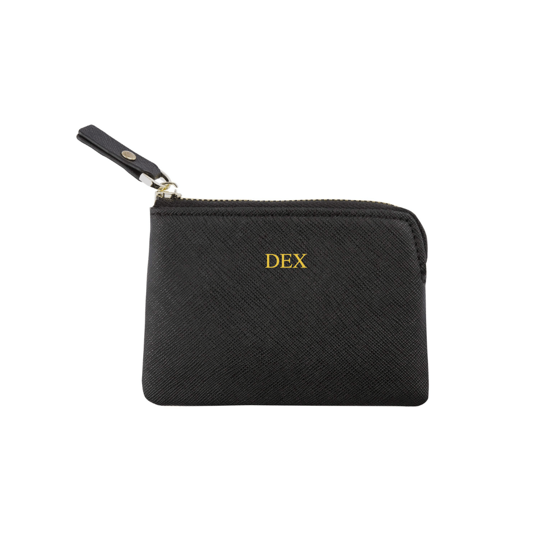 Personalised Saffiano Leather Coin Pouch