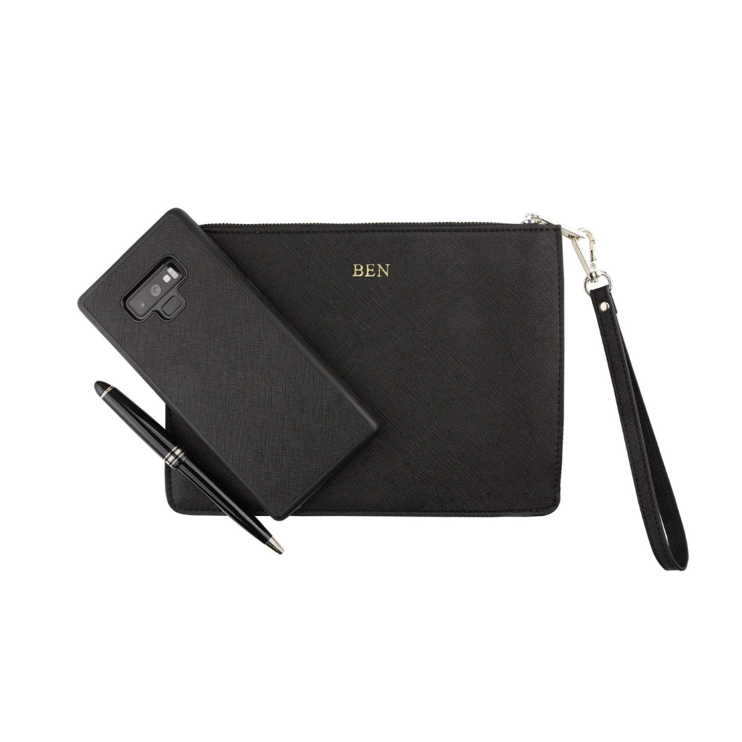 Small Saffiano Leather Pouch