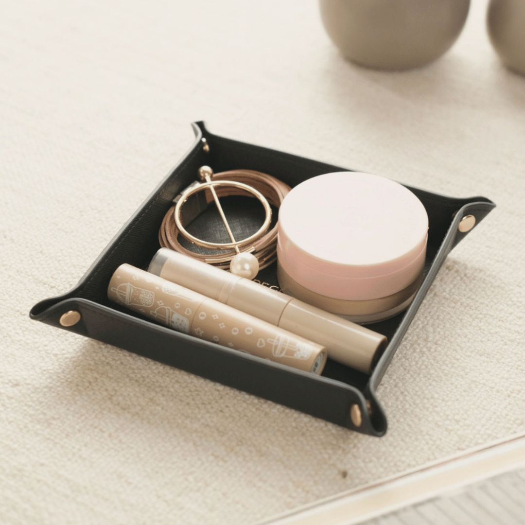 Small Saffiano Leather Tray