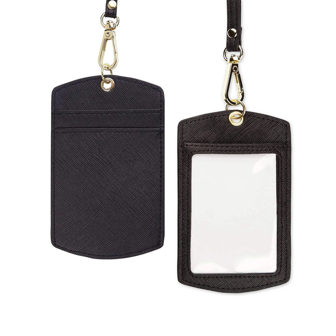 Saffiano ID Cardholder & Lanyard