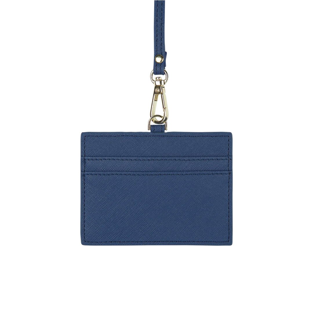 Saffiano Horizontal ID Cardholder & Lanyard