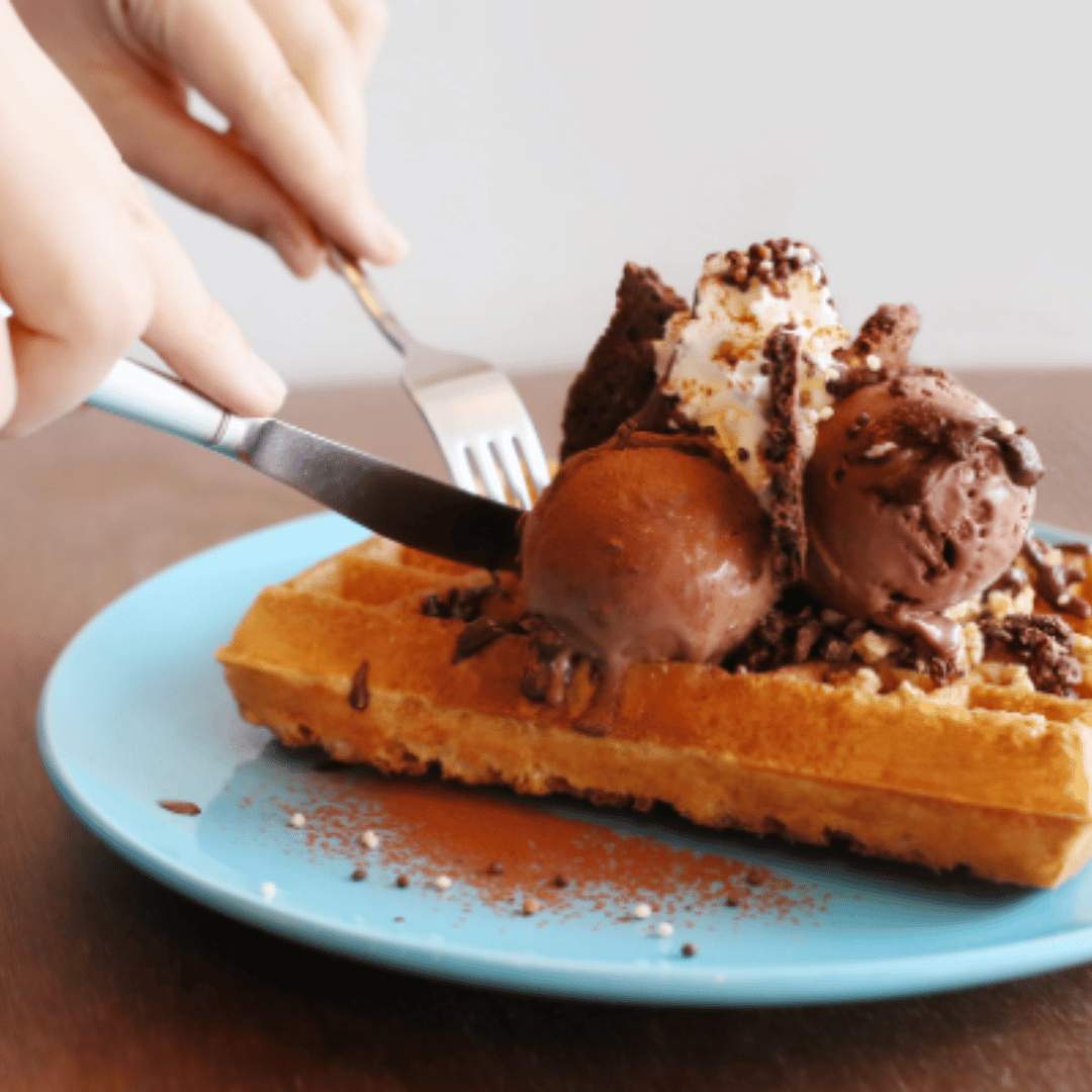 Double Classic Scoops and Waffle (Not Available at Udders Beach Road)