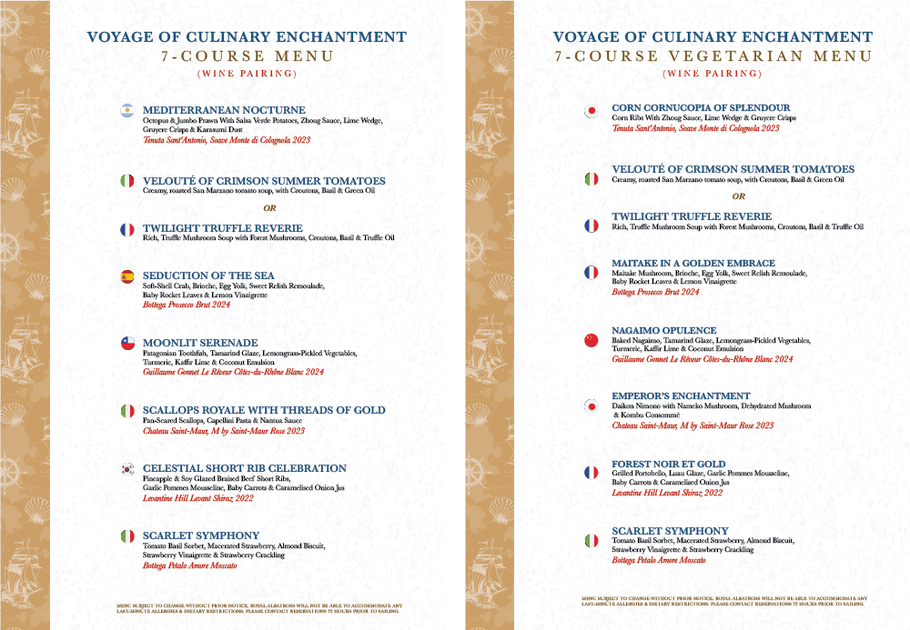 7-Course Sunset Dinner Cruise with Wine Pairing