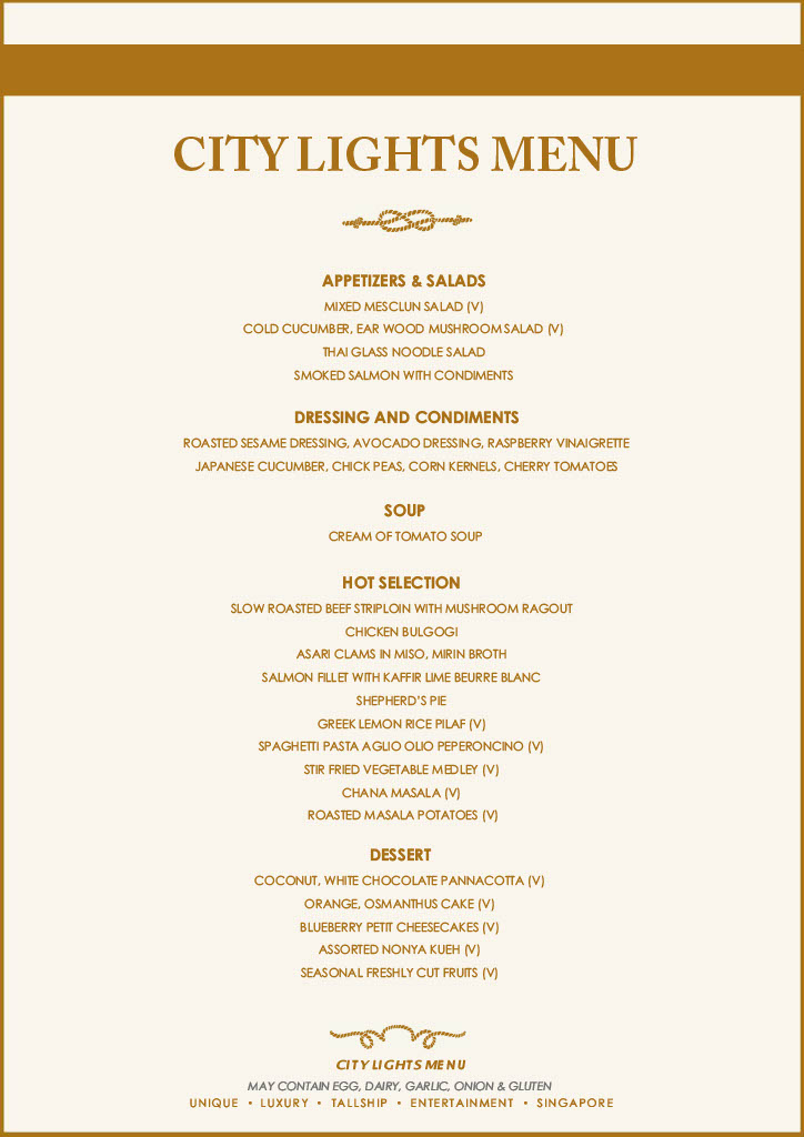 City Lights Menu